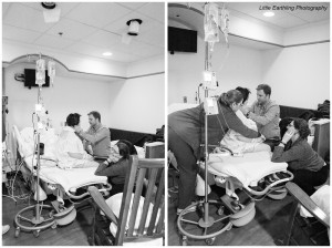 Beautiful labor and natural child birth in hospital